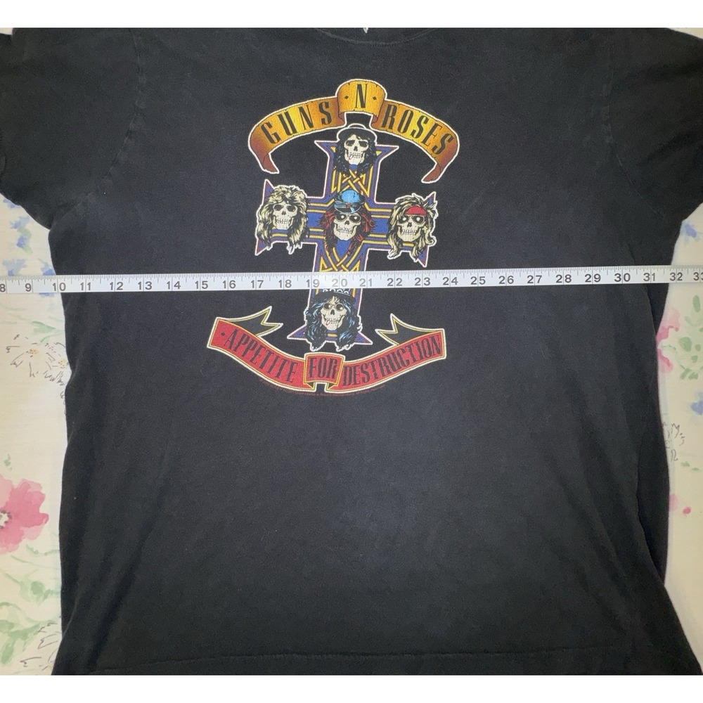 Guns N Roses Appetite for Destruction T Shirt Black Rock Band Tee Adult - Picture 3 of 4